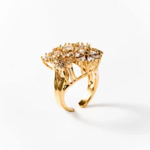 Bague Bouquet précieux plaquée or 24 carats CHOGAN