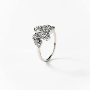 Bague Flower ring en métal rhodié CHOGAN