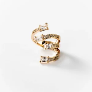 Bague asymétrie de lumière plaquée or 24 carats CHOGAN