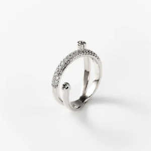 Bague funny en métal rhodié CHOGAN